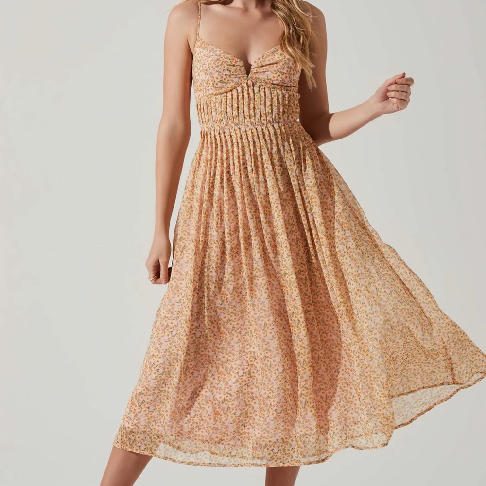 Astr Floral Midi Dress